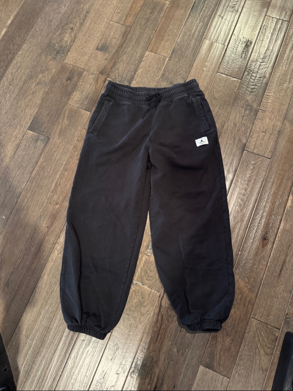 Jordan Black womens Fleece Joggers with Jumpman Patch